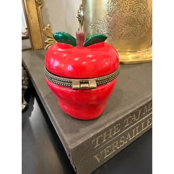 Vintage New York Life Apple Trinket Box‎ Desk Decor - Picture 6 of 7